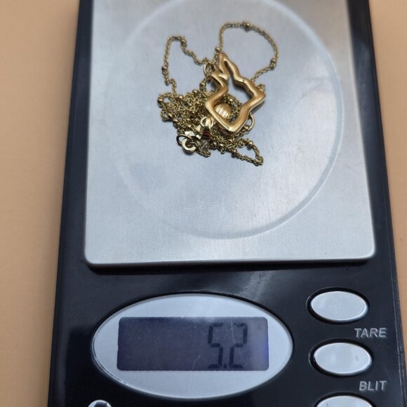 18 Inch Gold Over Sterling Silver Cristy Cali State Necklace A5948 - Picture 7 of 7